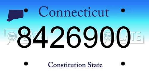 8426900 Connecticut License Plate