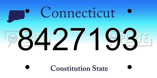 8427193 Connecticut License Plate