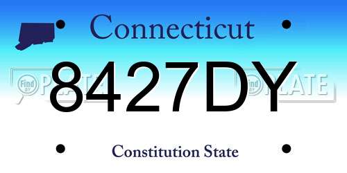 8427DY Connecticut License Plate