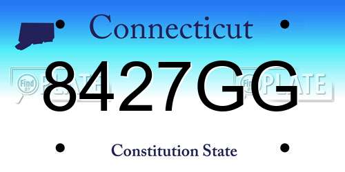 8427GG Connecticut License Plate