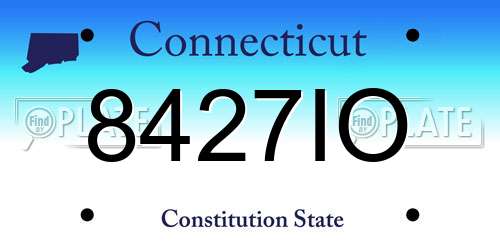 8427IO Connecticut License Plate