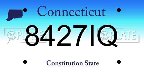 8427IQ Connecticut License Plate