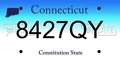 8427QY Connecticut License Plate