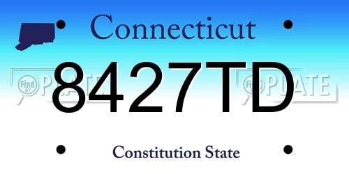 8427TD Connecticut License Plate