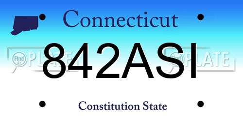842ASI Connecticut License Plate