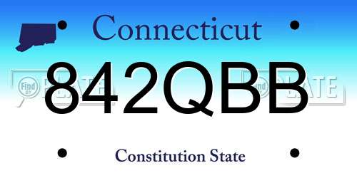 842QBB Connecticut License Plate