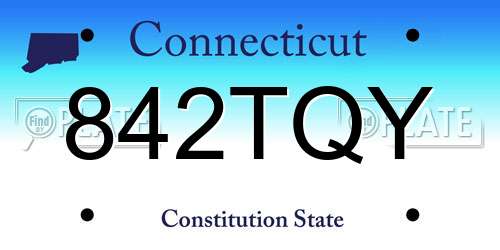 842TQY Connecticut License Plate