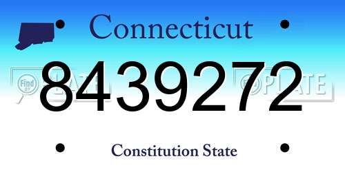 8439272 Connecticut License Plate