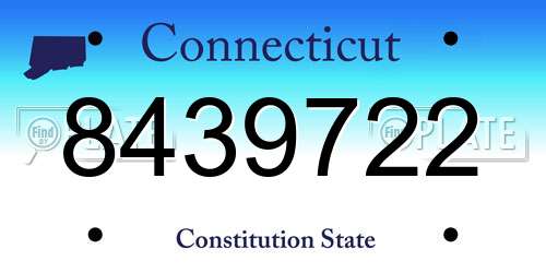 8439722 Connecticut License Plate