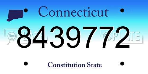 8439772 Connecticut License Plate