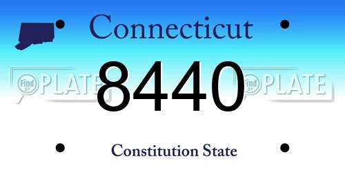 8440 Connecticut License Plate