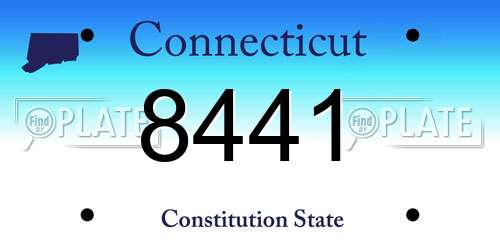 8441 Connecticut License Plate