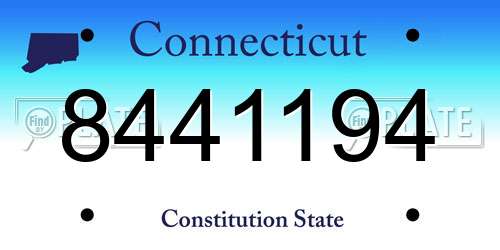 8441194 Connecticut License Plate