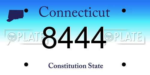 8444 Connecticut License Plate