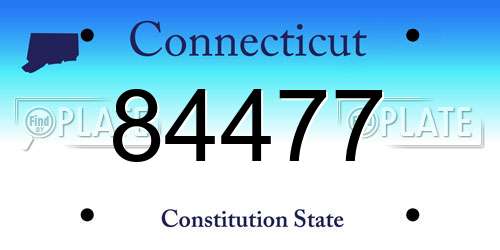 84477 Connecticut License Plate