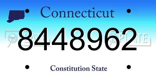 8448962 Connecticut License Plate