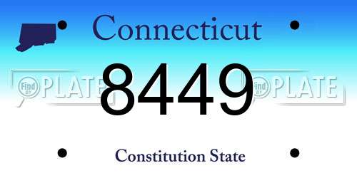 8449 Connecticut License Plate