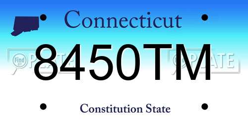 8450TM Connecticut License Plate