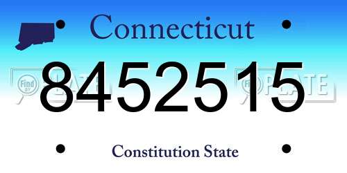 8452515 Connecticut License Plate