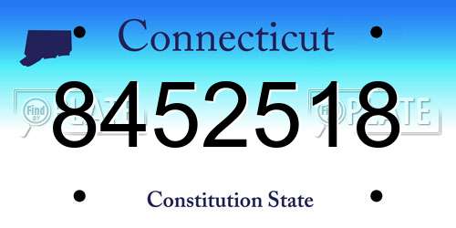 8452518 Connecticut License Plate