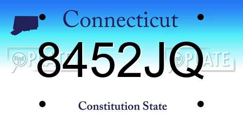 8452JQ Connecticut License Plate