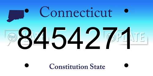 8454271 Connecticut License Plate