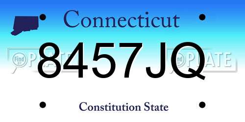 8457JQ Connecticut License Plate