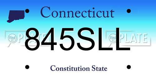 845SLL Connecticut License Plate