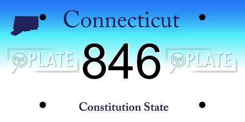 846 Connecticut License Plate