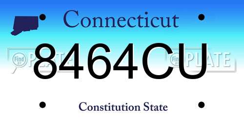 8464CU Connecticut License Plate