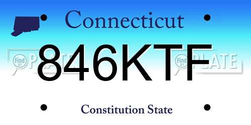 846KTF Connecticut License Plate