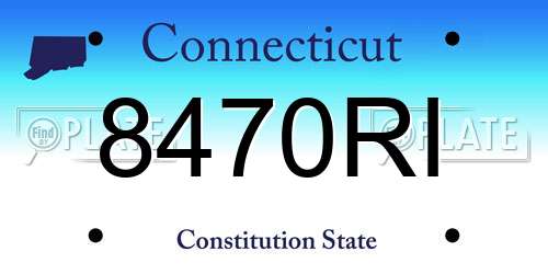 8470RI Connecticut License Plate