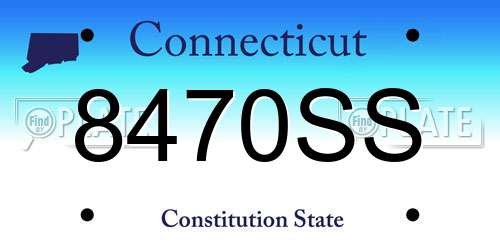8470SS Connecticut License Plate