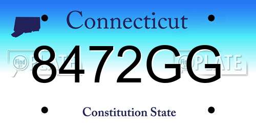8472GG Connecticut License Plate