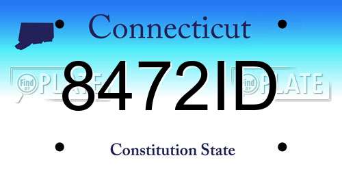 8472ID Connecticut License Plate