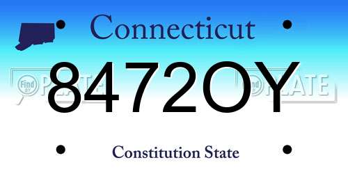 8472OY Connecticut License Plate
