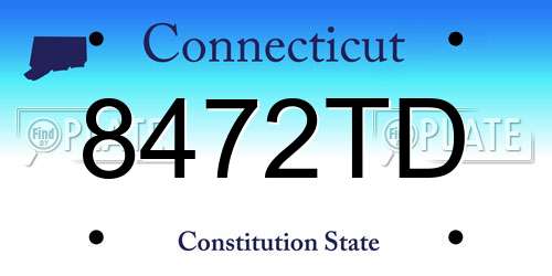 8472TD Connecticut License Plate