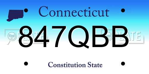 847QBB Connecticut License Plate