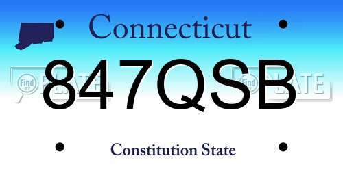 847QSB Connecticut License Plate