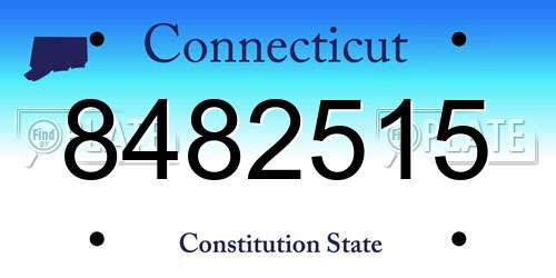 8482515 Connecticut License Plate