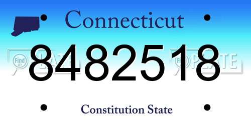8482518 Connecticut License Plate