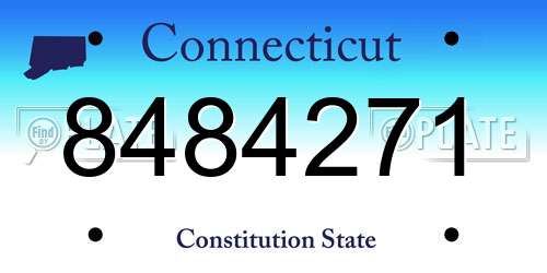 8484271 Connecticut License Plate