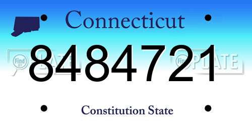 8484721 Connecticut License Plate