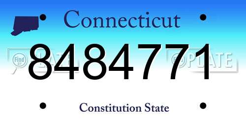 8484771 Connecticut License Plate