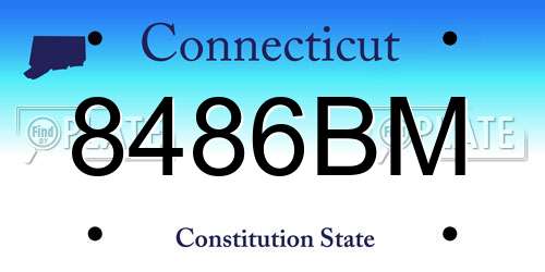 8486BM Connecticut License Plate