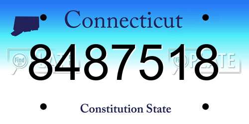 8487518 Connecticut License Plate