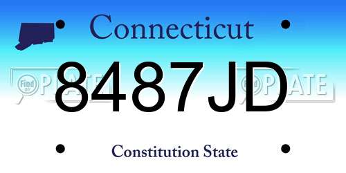 8487JD Connecticut License Plate