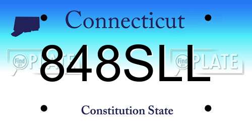 848SLL Connecticut License Plate