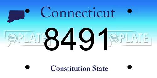 8491 Connecticut License Plate