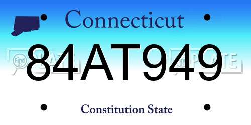 84AT949 Connecticut License Plate